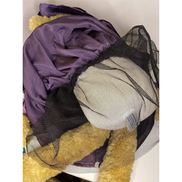 Vtg JC Penney Holiday Collection Victorian 27" Bear Plush Purple Velvet 2002 EUC - Picture 9 of 11